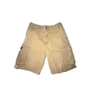 Ralph Lauren Polo Jeans Co. Beige Military Surplus Cargo Shorts Size 34 Vintage